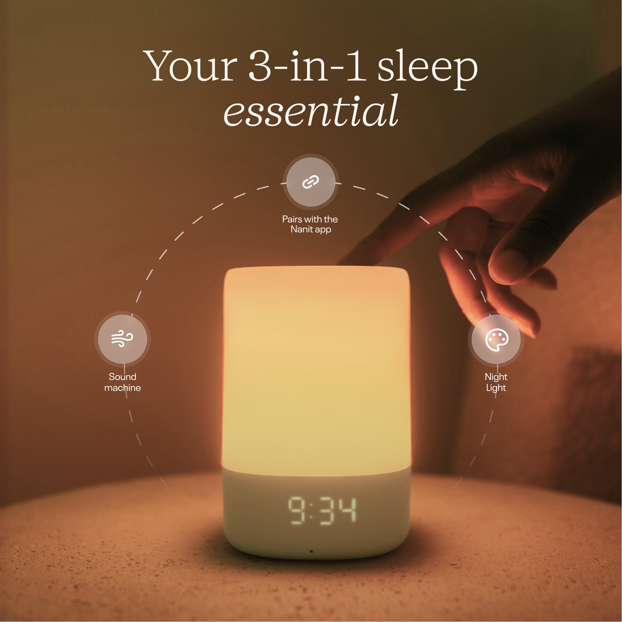 Your 3-in-1 sleep essential with features mentioned around Glo Sound Machine