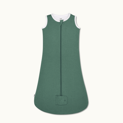 front view of sleep wear sleeping bag in spruce green