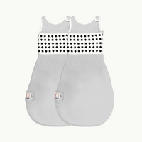 2 nanit pebble gray breathing wear sleeping bag front view #color_pebble gray