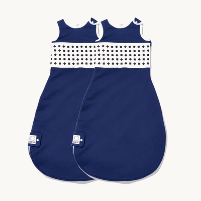 2 nanit midnight blue breathing wear sleeping bag front view