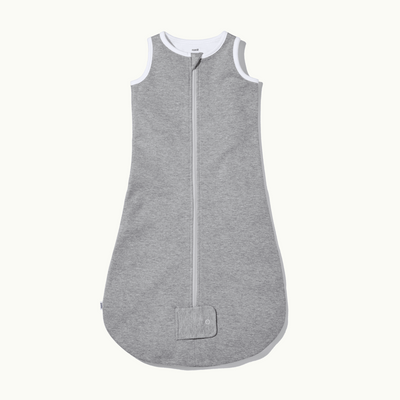 front view of sleep wear sleeping bag in heather gray