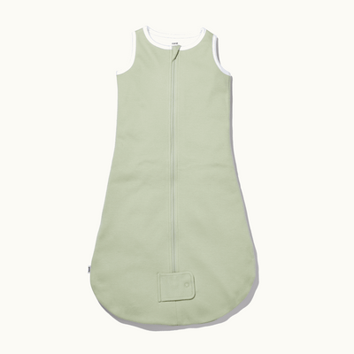 front view of sleep wear sleeping bag in pistachio