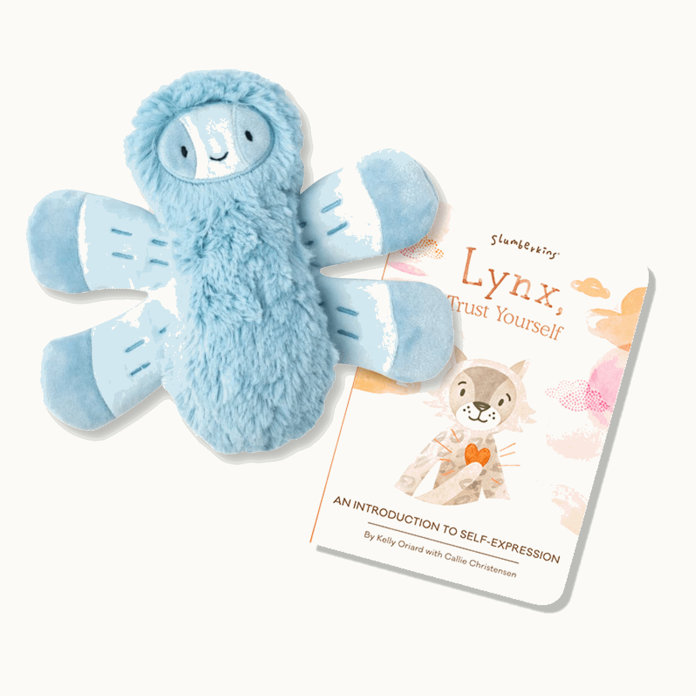 Slumberkins Self Expression Bundle: Dragonfly Mini & Lynx Lesson Book Bundle