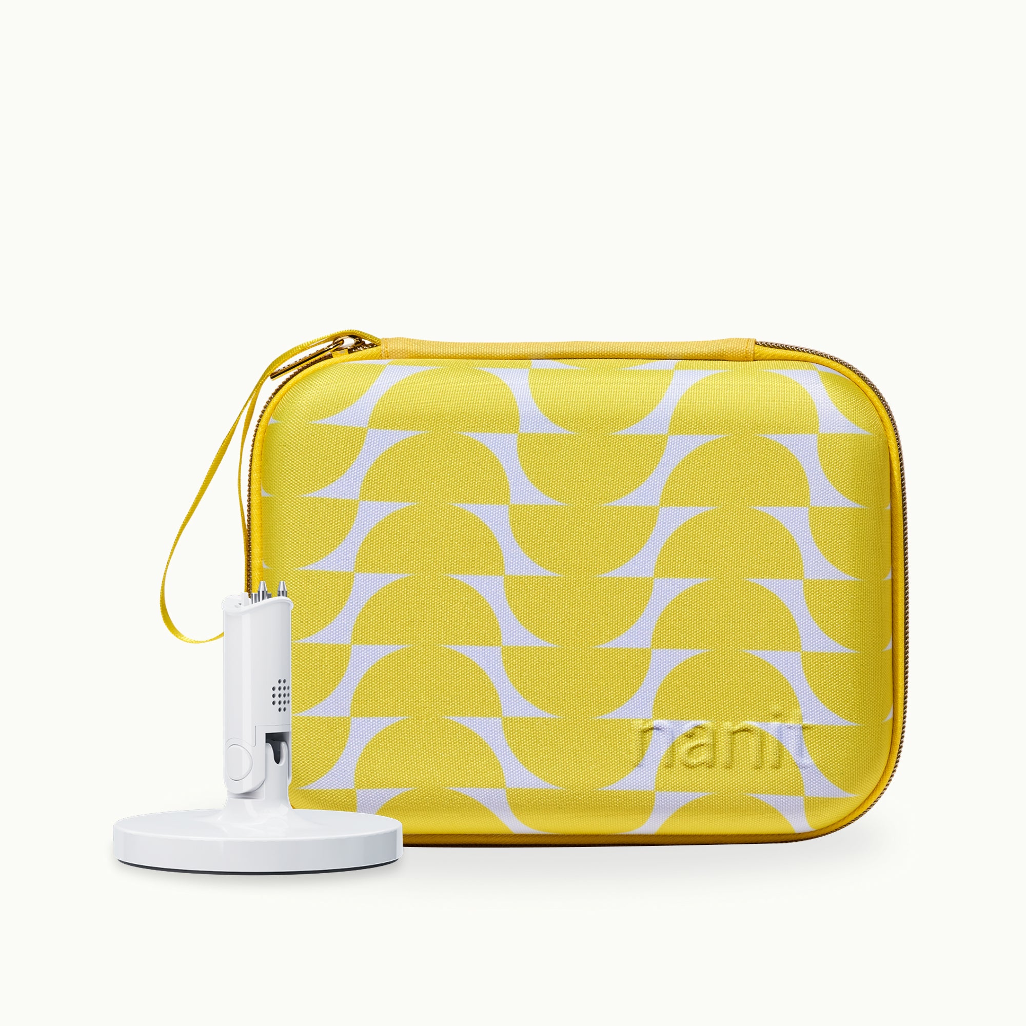 nanit flex stand and nanit yellow travel case #color_half moon