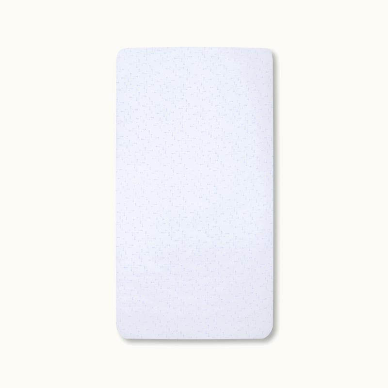 Nanit Knit Crib Sheet - Powder Blue Sunburst Crib Sheet #color_powder blue sunburst