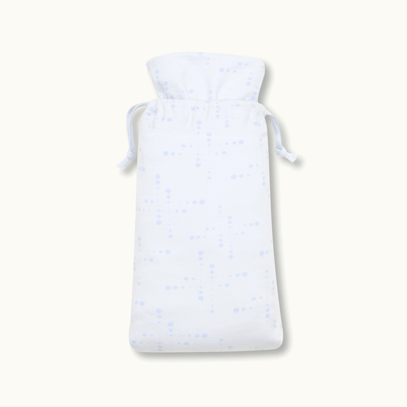 Nanit Knit Crib Sheet - Powder Blue Sunburst bag #color_powder blue sunburst