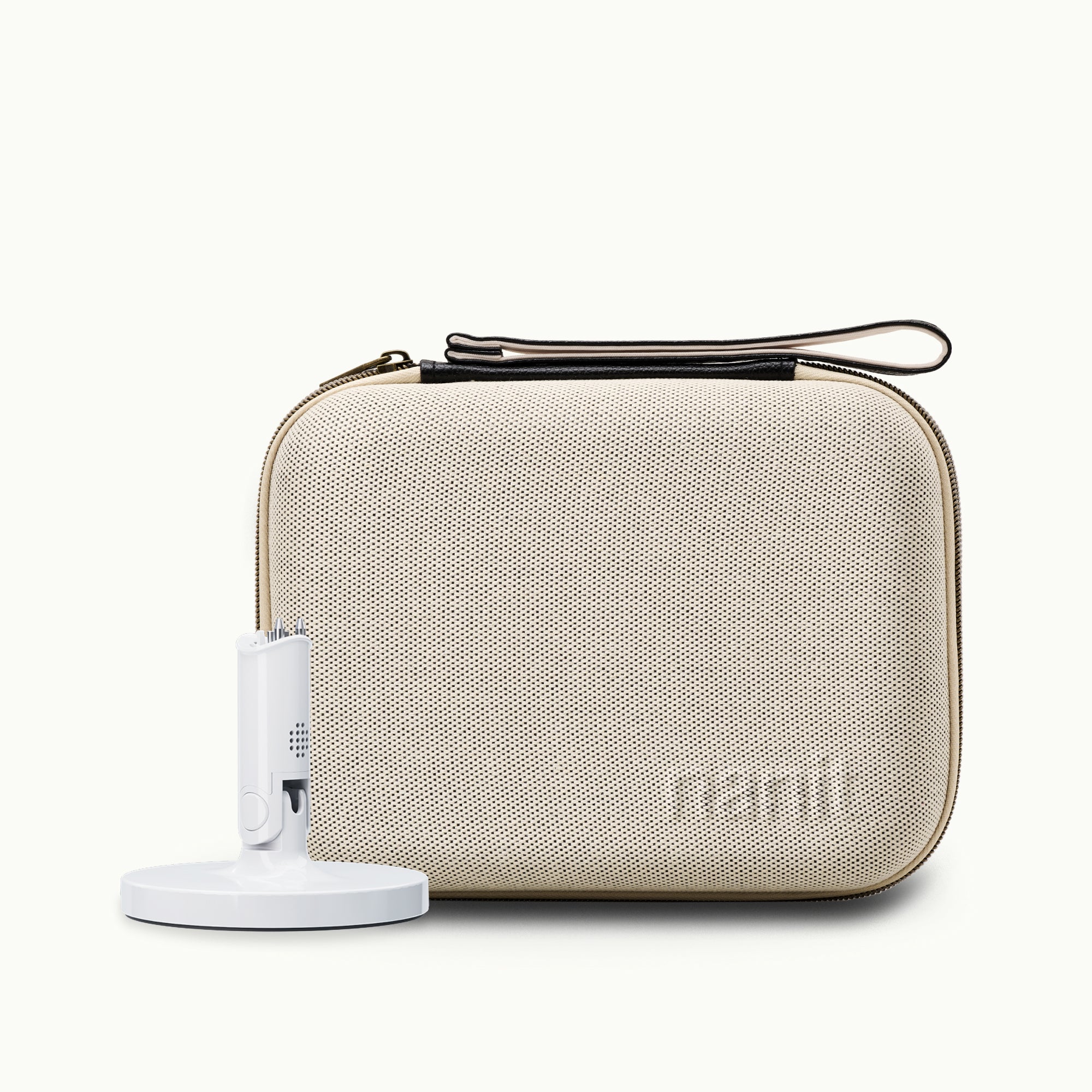 nanit flex stand and nanit two tone canvas travel case #color_two tone canvas