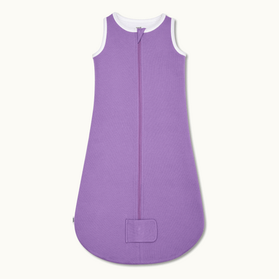 front view of sleep wear sleeping bag in violet