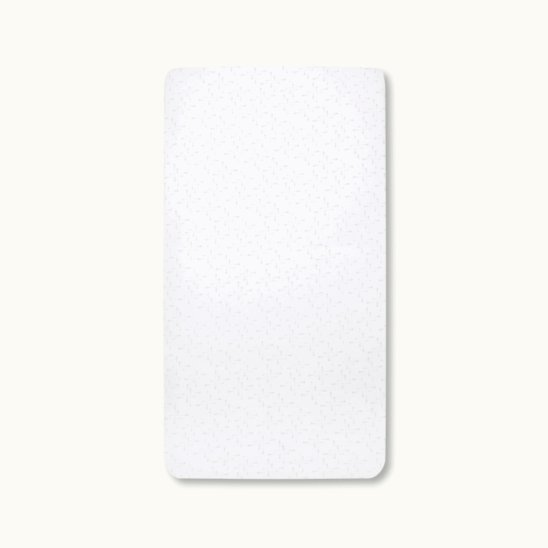 Nanit Knit Crib Sheet - White Sunburst Crib Sheet #color_white sunburst