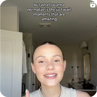 woman saying I wanna normalize moments that are amazing