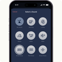 sound selection on sound + light app