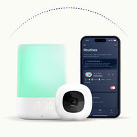 Pro Camera linked to the Sound + Light with connectivity displayed on a mobile phone