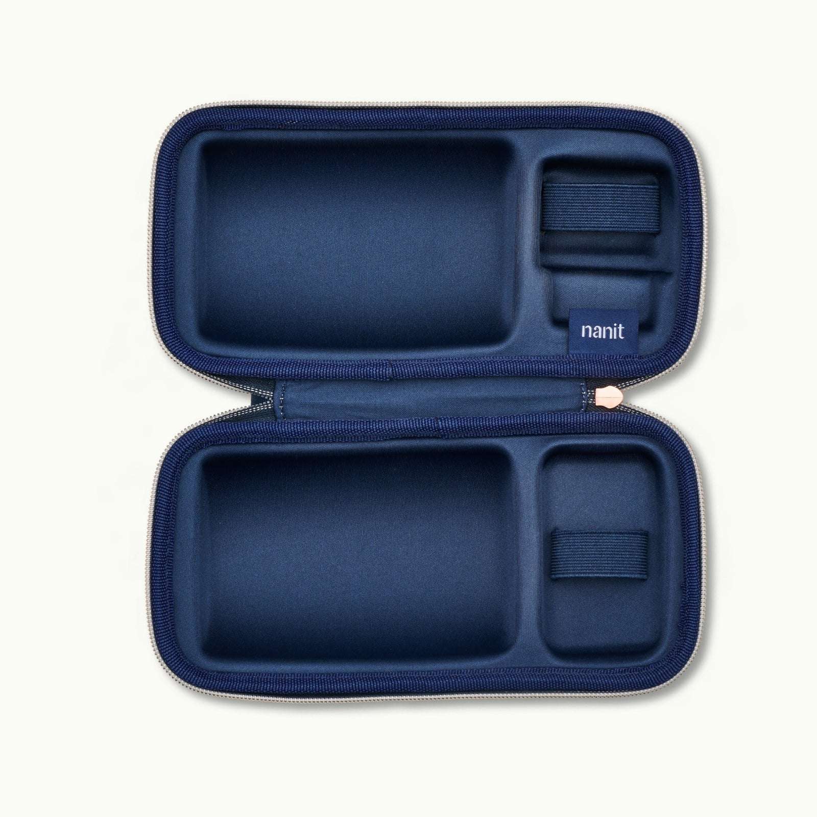 inside nanit sound + light travel case all opened #color_blue oxford