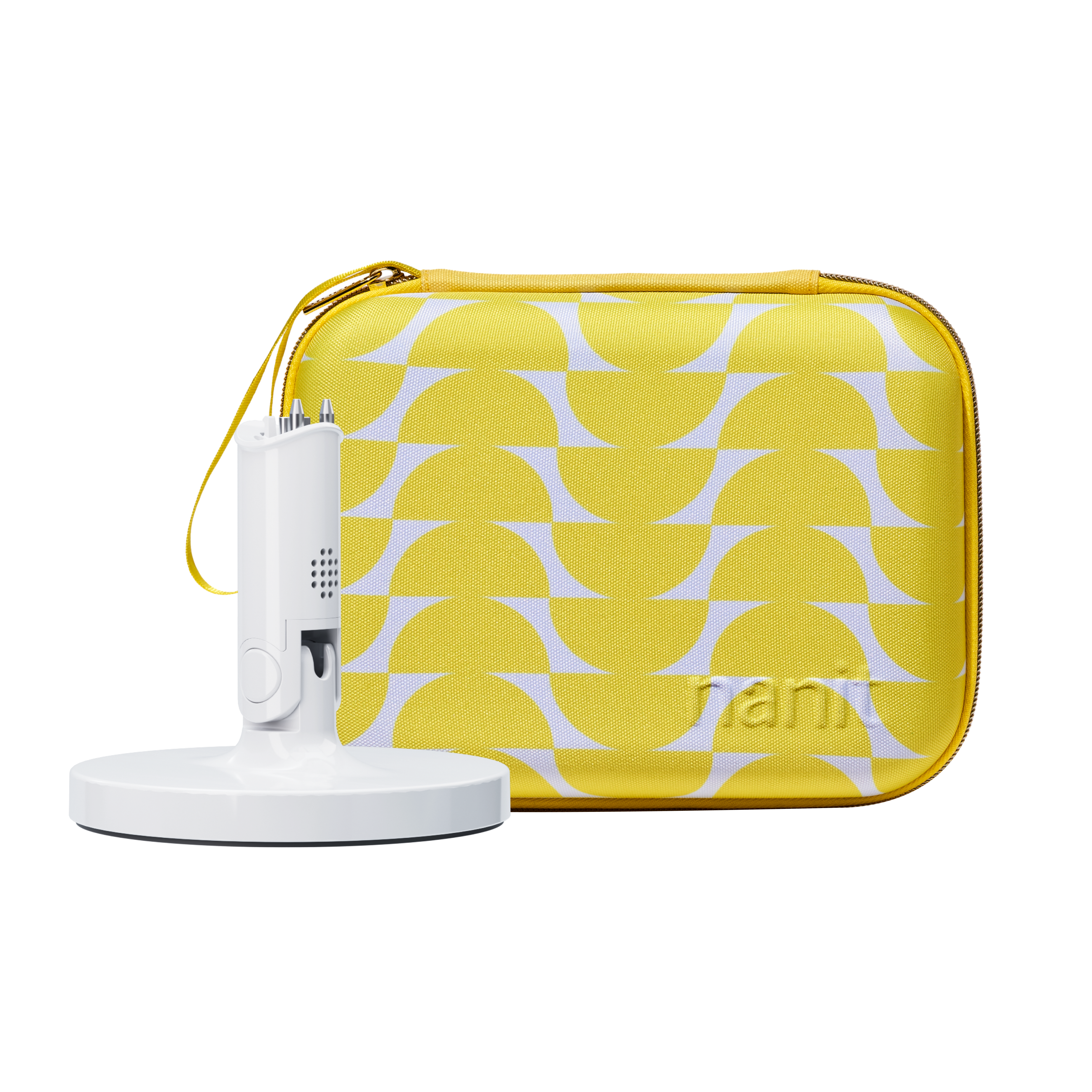 nanit flex stand and nanit yellow travel case #color_half moon