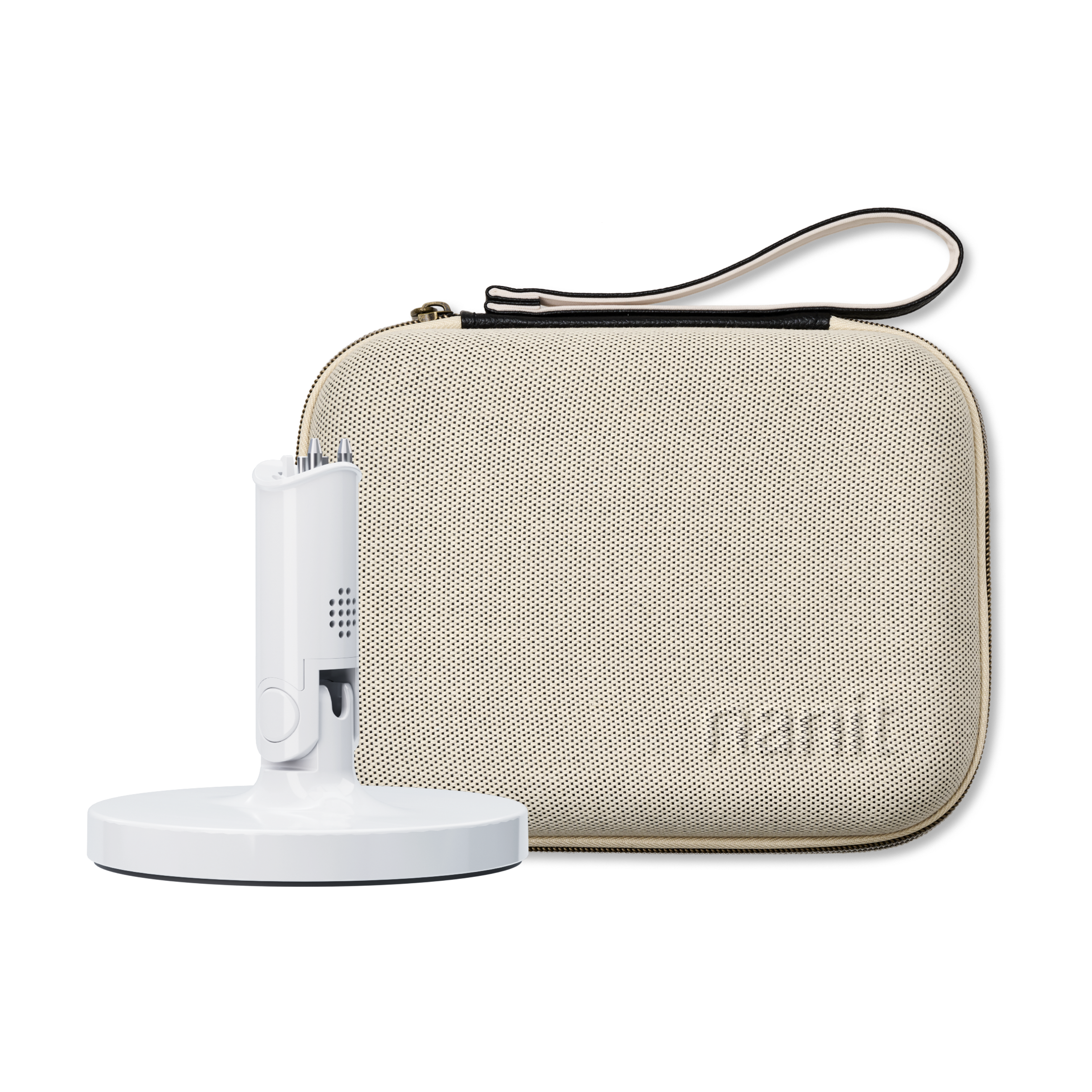 nanit flex stand and nanit two tone canvas travel case
