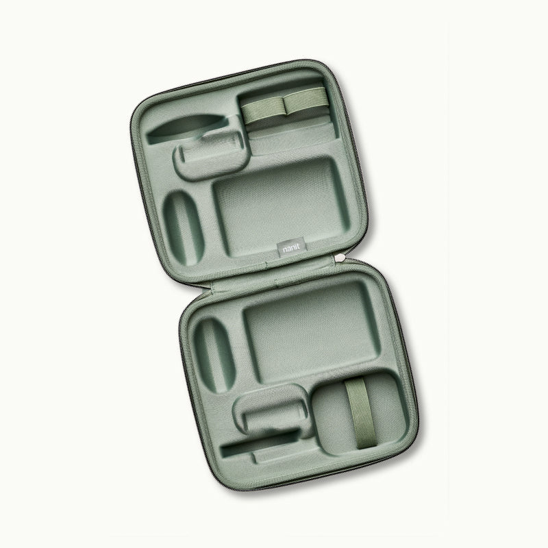 Inside Nanit Traveling Light Case in green oxford #color_green oxford