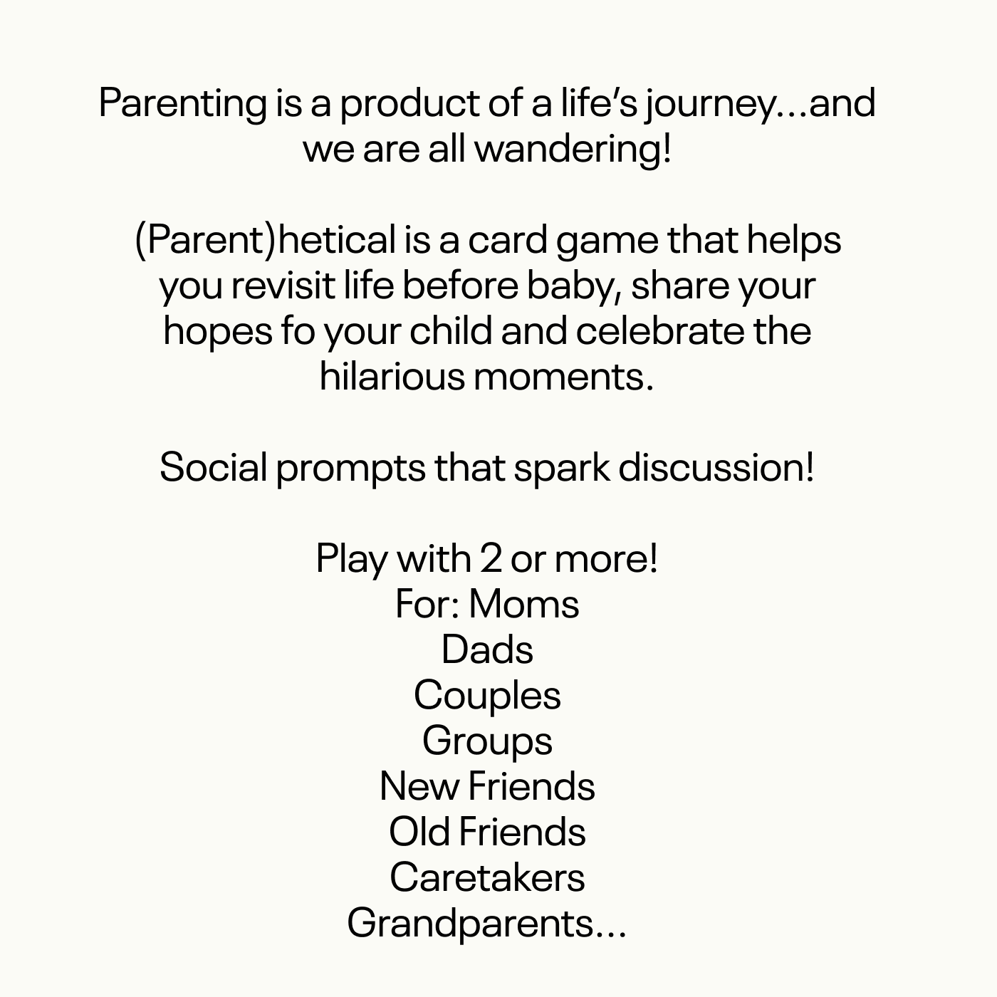 Miles & Milan (Parent)hetical Game