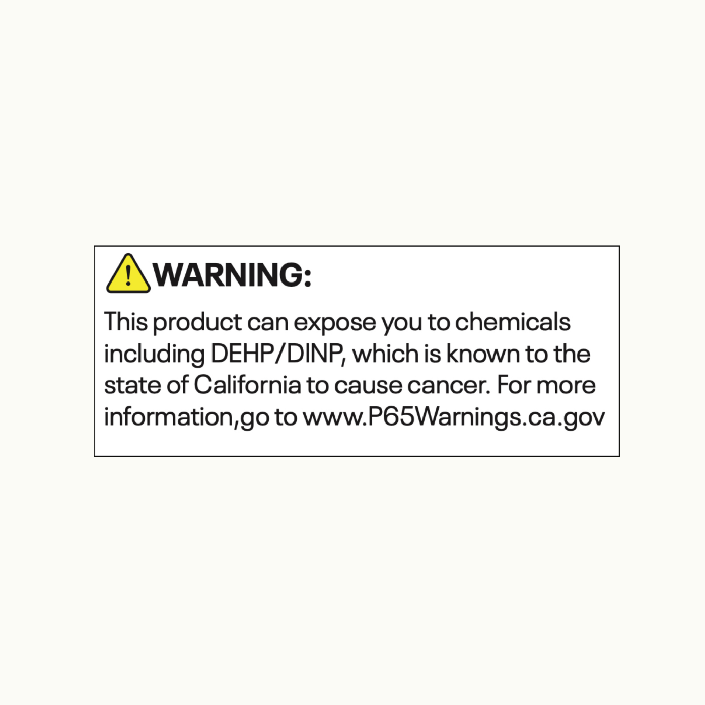 warning: product can expose you to chemicals including DEHP/DINP, which is known to the state of CA to cause cancer. #color_black