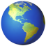 Globe icon on a white background