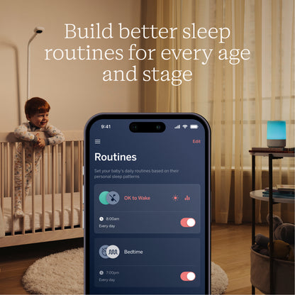 build better sleep routines for every age and stage with app showing features for routines