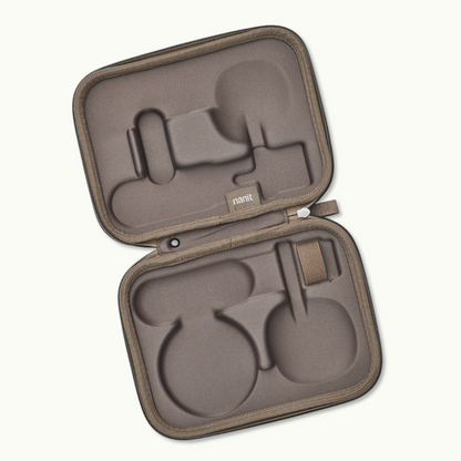 inside greige travel case 