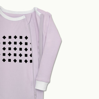 zoomed in on nanit pajamas in lilac 