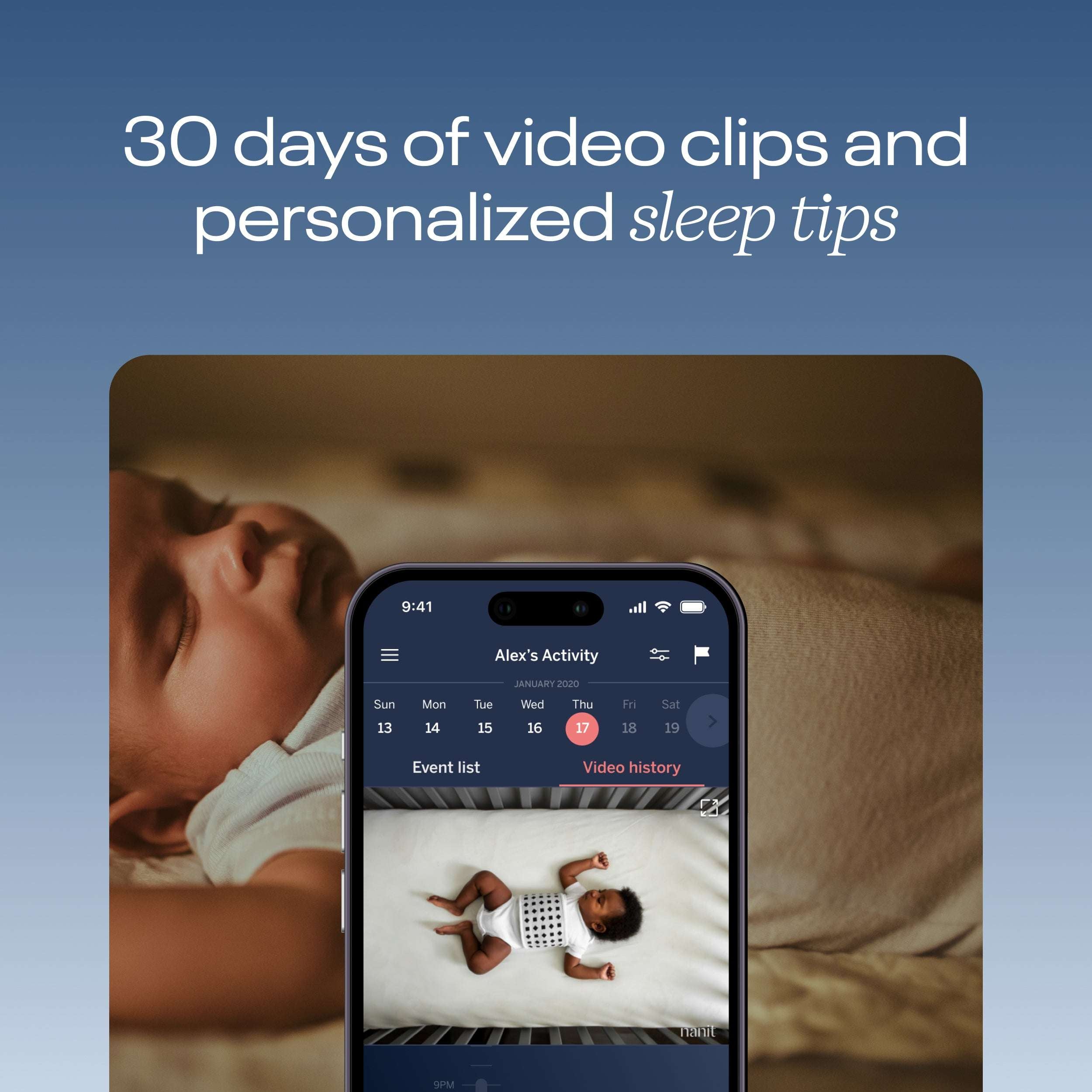 30 days of video clips and personalized sleep tips #insights_memories