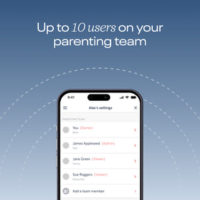 up to 10 users on your parenting team #insights_memories