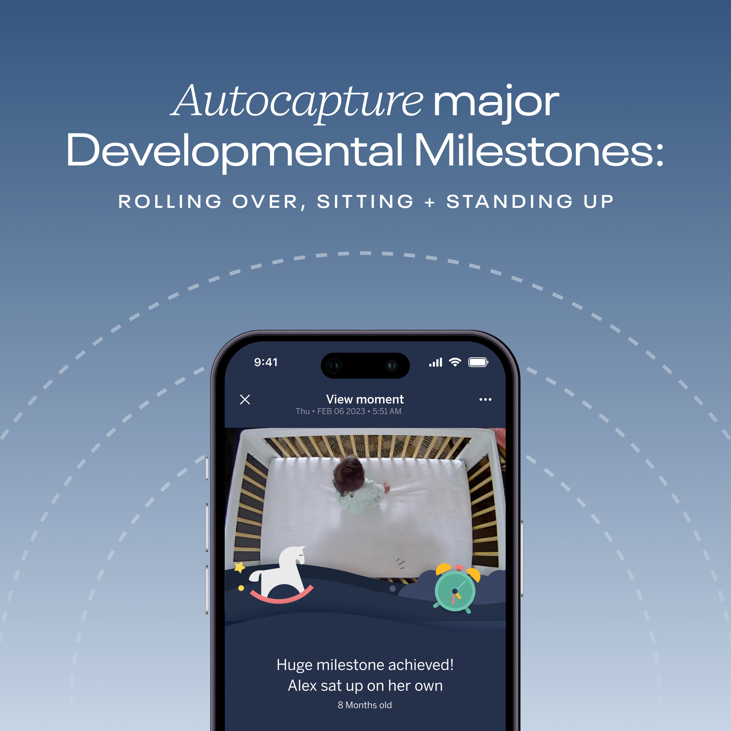 autocapture major developmental milestones: rolling over, sitting + standing up #insights_milestones