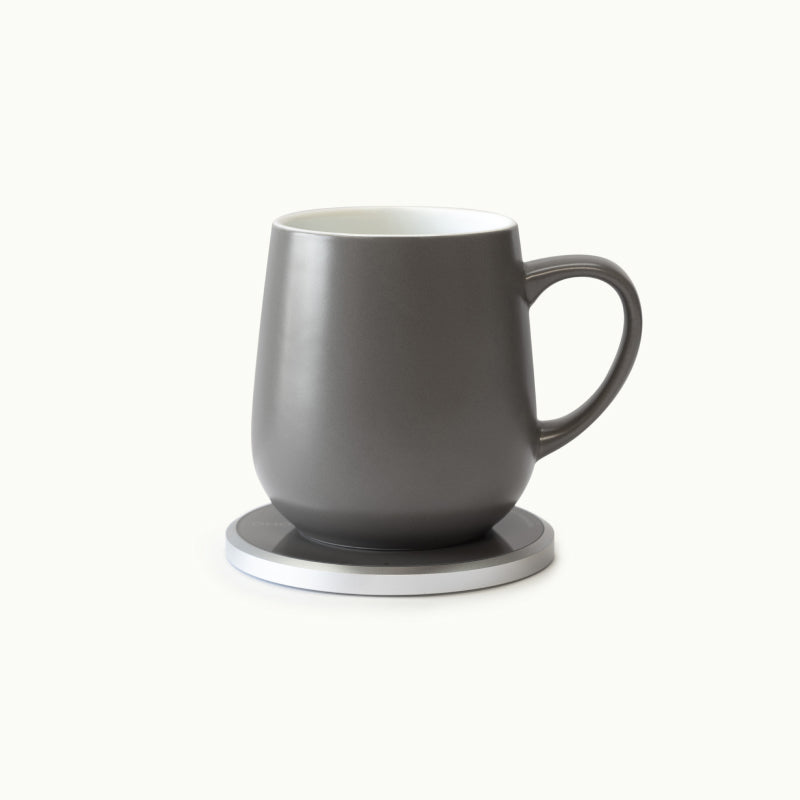 ohom ui stone gray mug on dual-purpose charging pad #color_stone gray