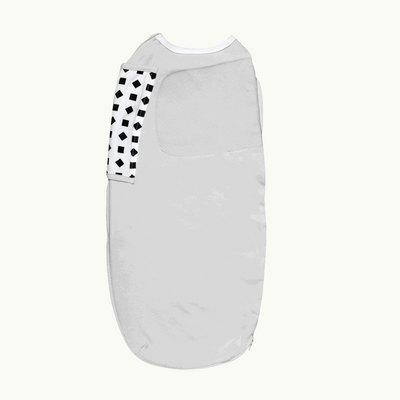 back side of nanit swaddle in gray #color_gray