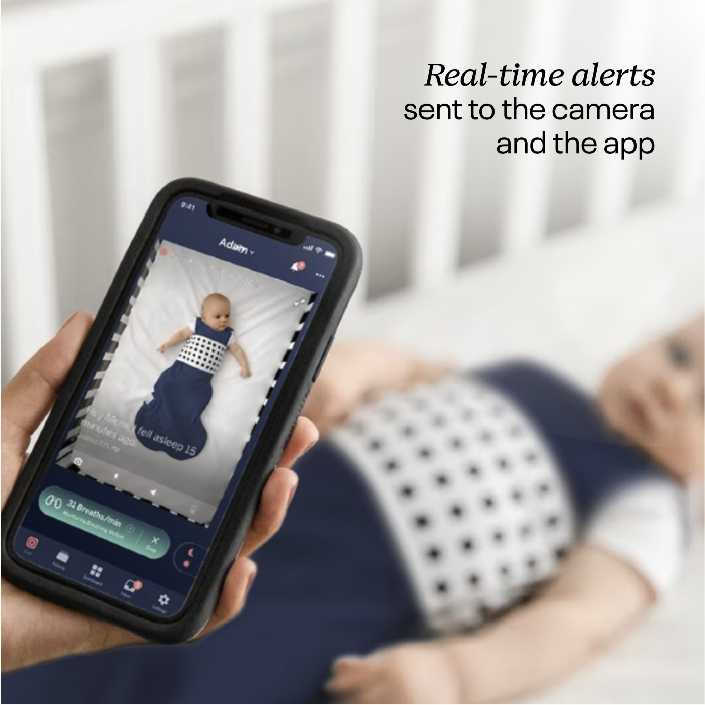 Nanit breathing band 2024 over sleep sack