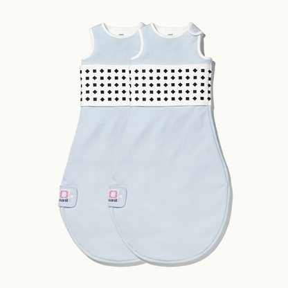 2 nanit powder blue breathing wear sleeping bag front view 