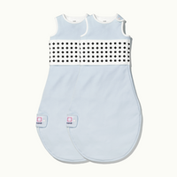 2 nanit powder blue breathing wear sleeping bag front view #color_powder blue