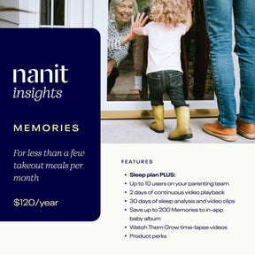 Nanit Insights Memories Plan features #insights_memories