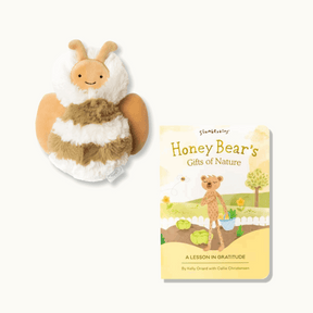 Slumberkins Gratitude Bundle: Honey Bee Mini & Honey Bear Book Bundle