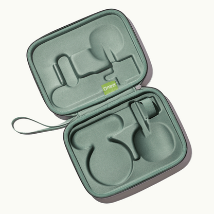 inside green travel case 