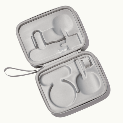 inside gray travel case 