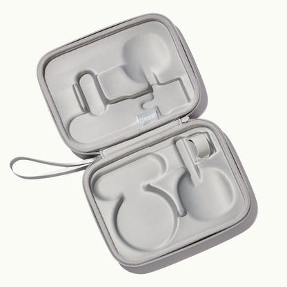 inside gray travel case 