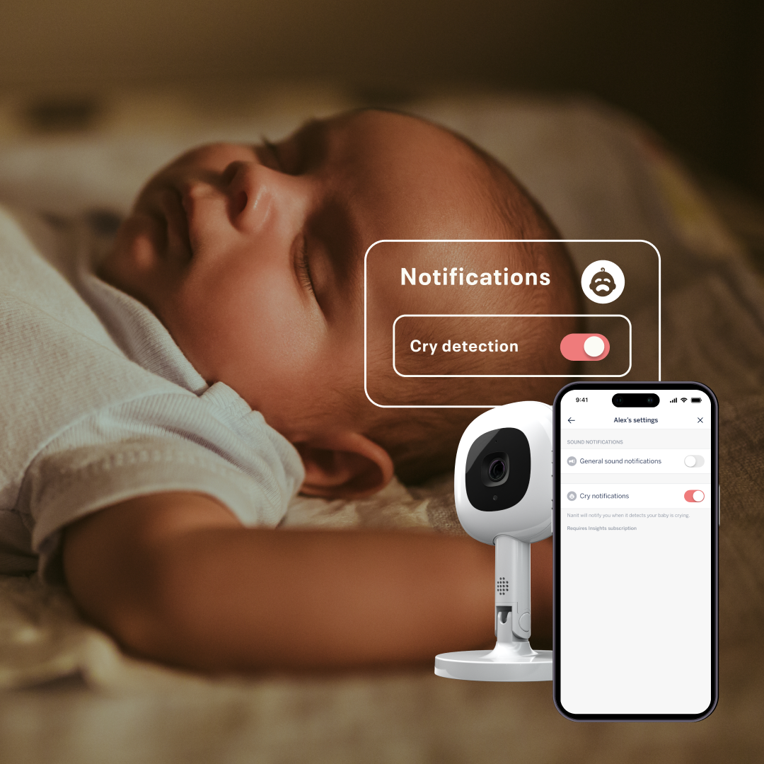 nanit pro camera cry detection feature available with insights plan