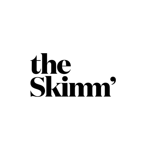 Black text 'the Skimm' on a white background