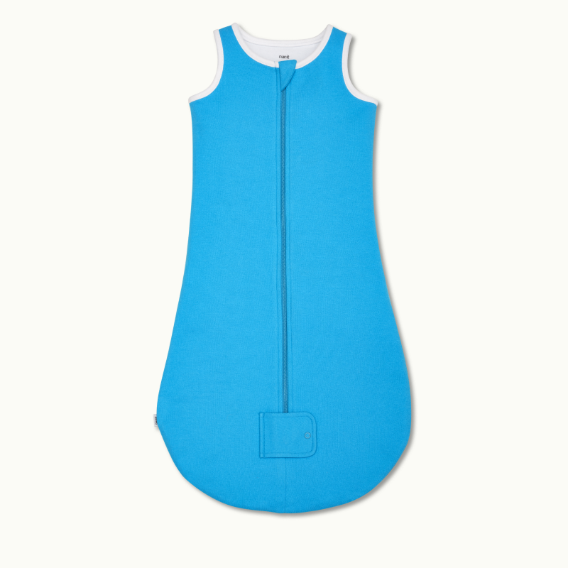 front view of sleep wear sleeping bag in tropical blue #color_tropical blue