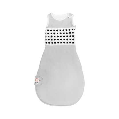 nanit pebble gray breathing wear sleeping bag front view 
