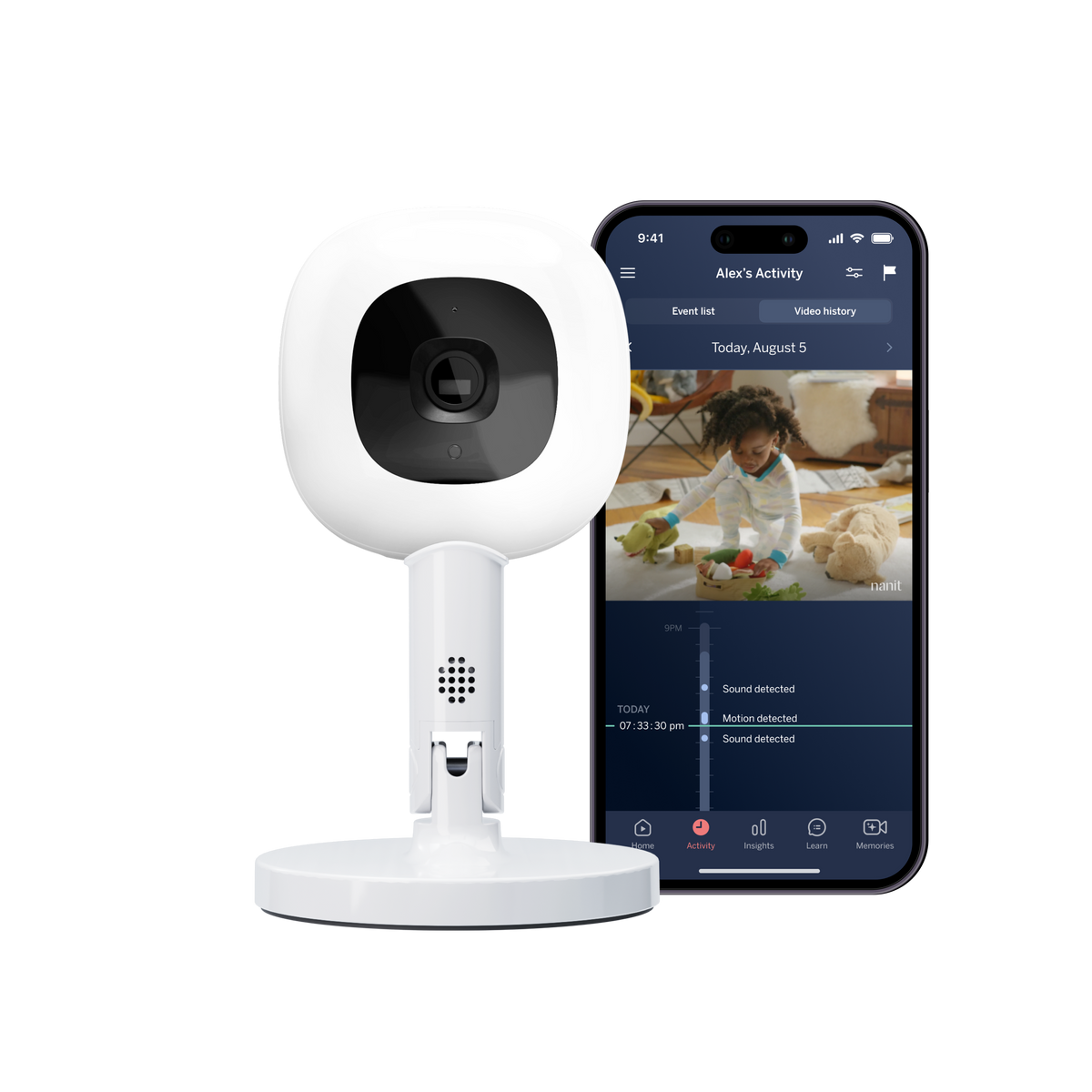 Nanit Smart Video Baby Monitor + Flex Stand | Power Duo