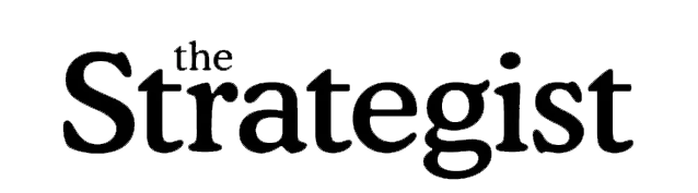 Logo of 'the Strategist' in black text on a white background