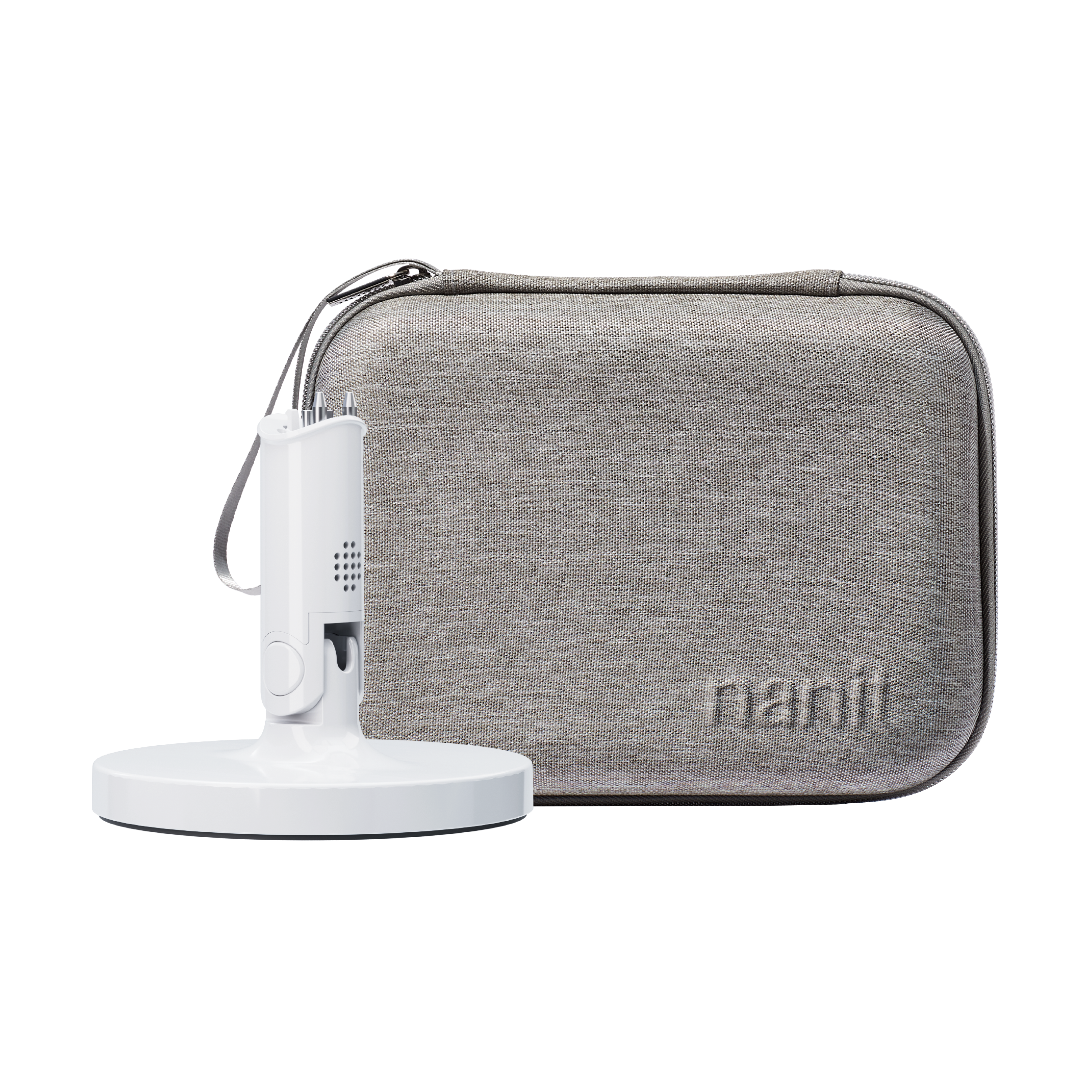 nanit flex stand and nanit gray travel case #color_gray