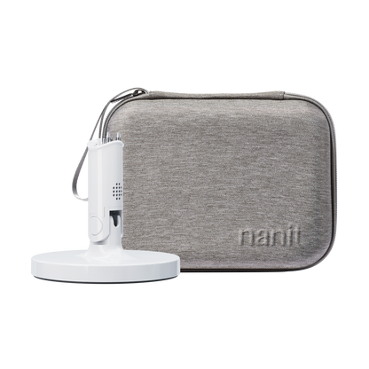 nanit flex stand and nanit gray travel case 