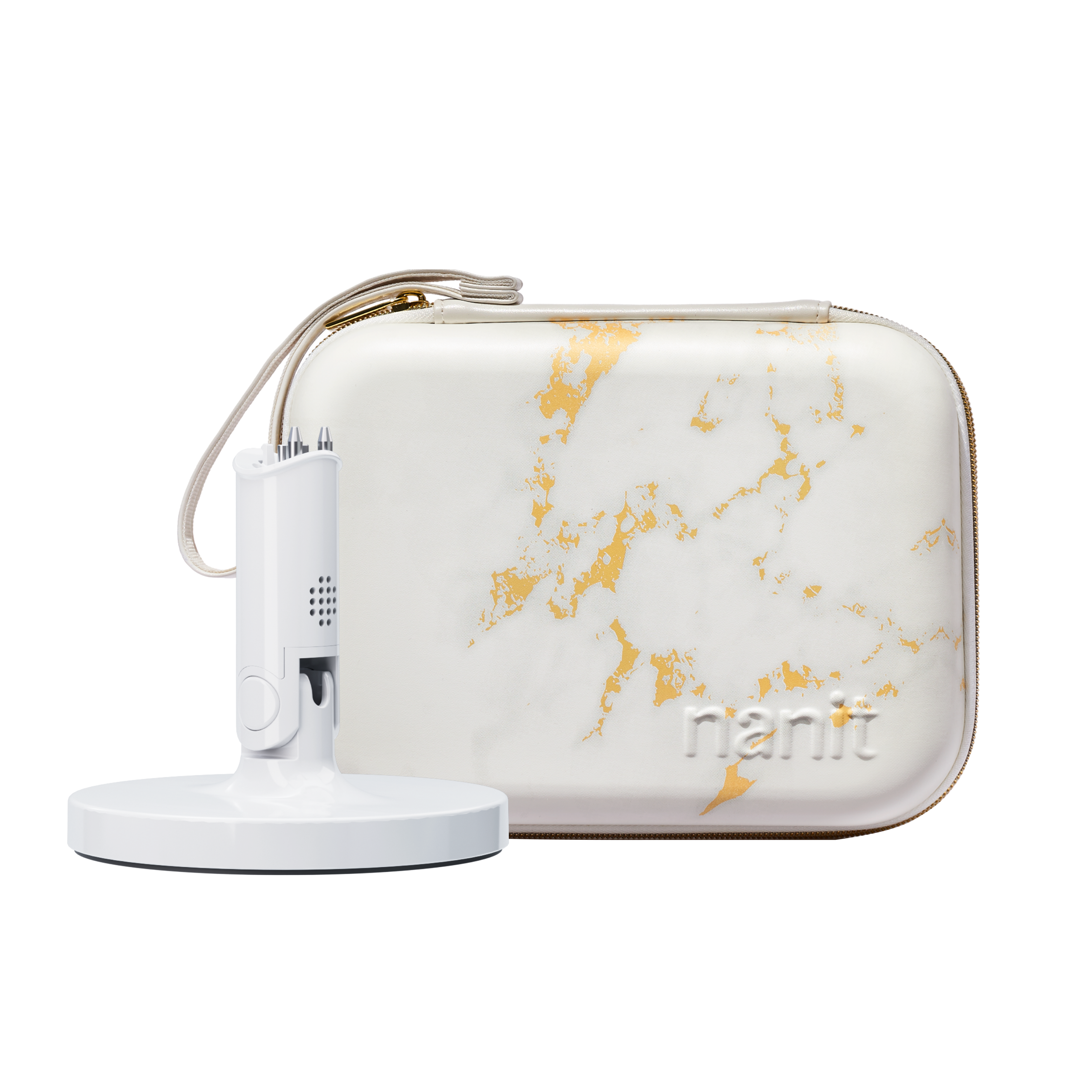 nanit flex stand and nanit marble travel case 