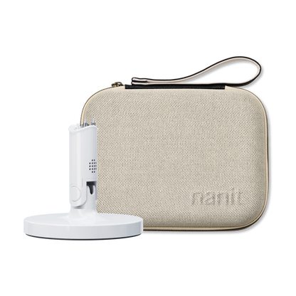nanit flex stand and nanit two tone canvas travel case 