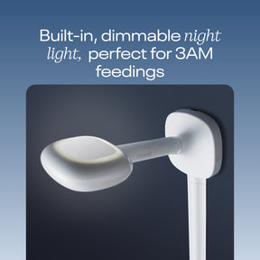 built-in, dimmable night light, perfect for 3AM feedings